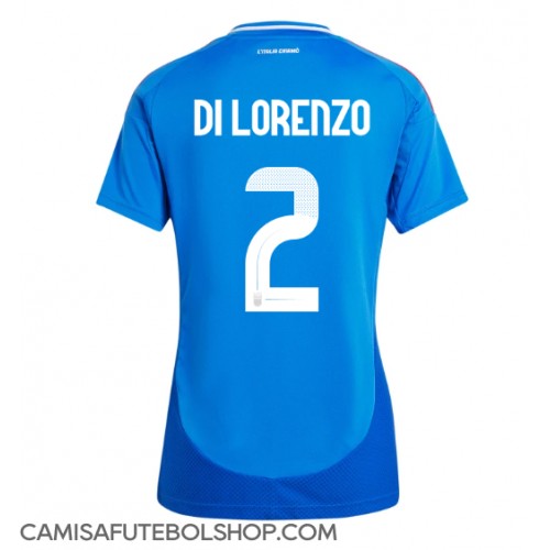 Camisa de time de futebol Itália Giovanni Di Lorenzo #2 Replicas 1º Equipamento Feminina Europeu 2024 Manga Curta